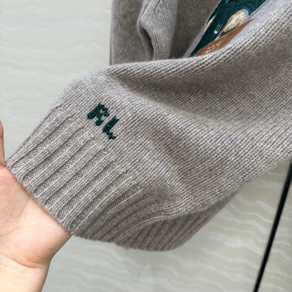 Row 25fw embroidered sweater