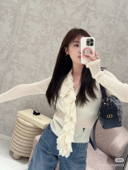 CD 25fw pleated cardigan