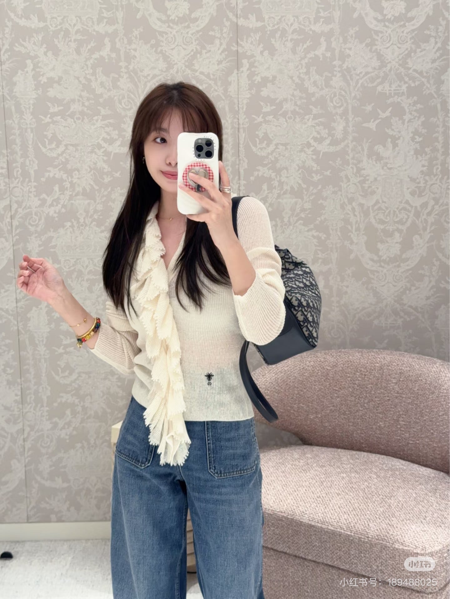 CD 25fw pleated cardigan