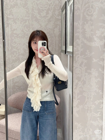 CD 25fw pleated cardigan