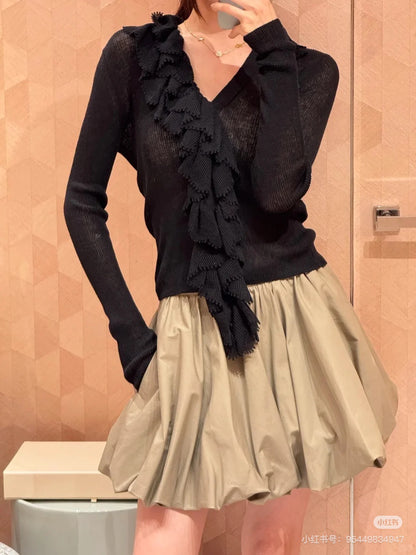 CD 25fw pleated cardigan