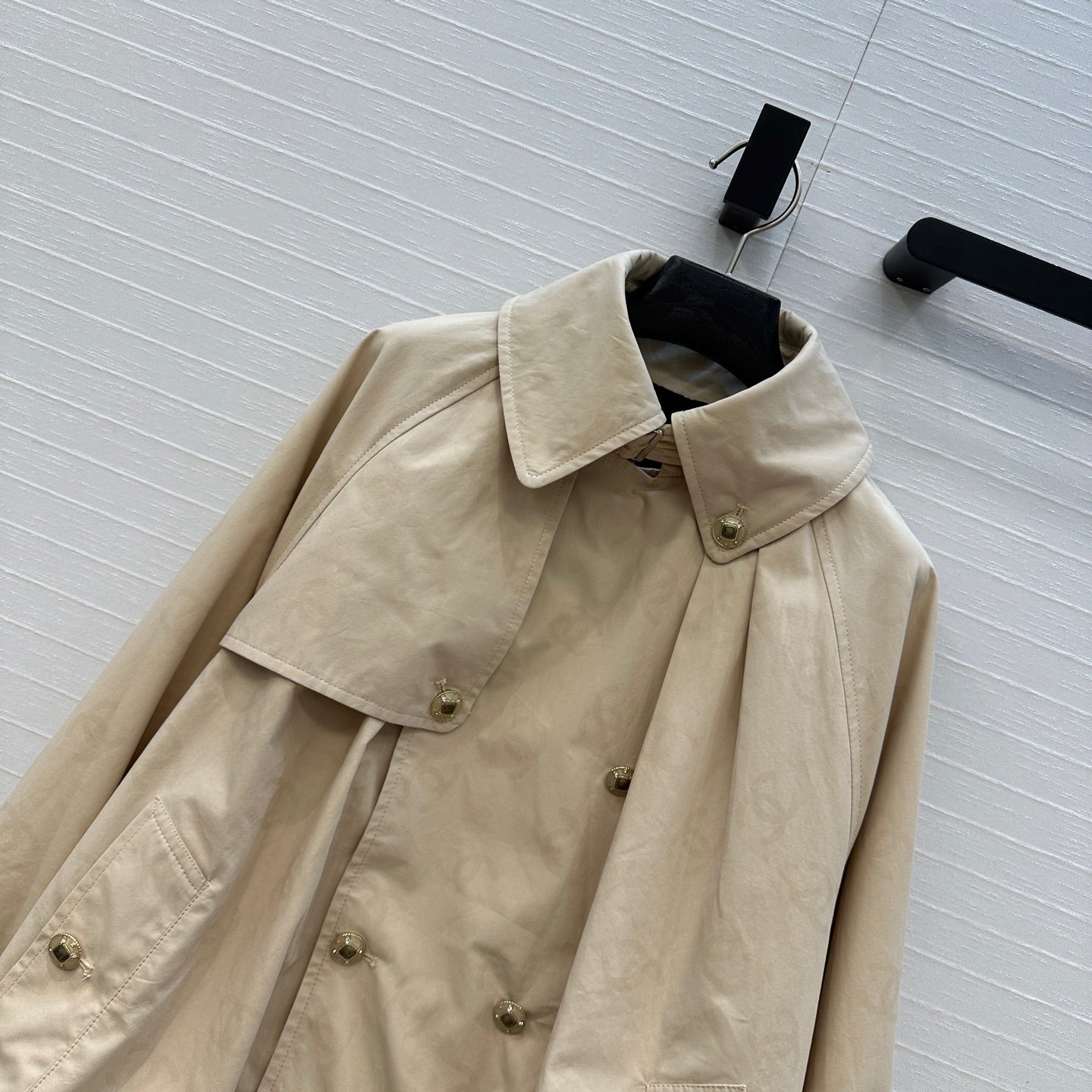 Chan 25fw printed trench coat