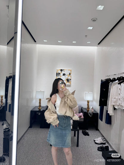 Chan 25fw printed trench coat