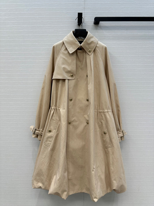 Chan 25fw printed trench coat