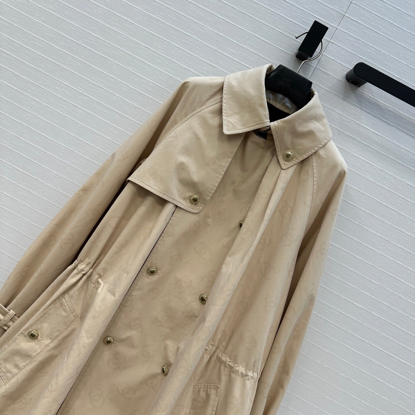 Chan 25fw printed trench coat