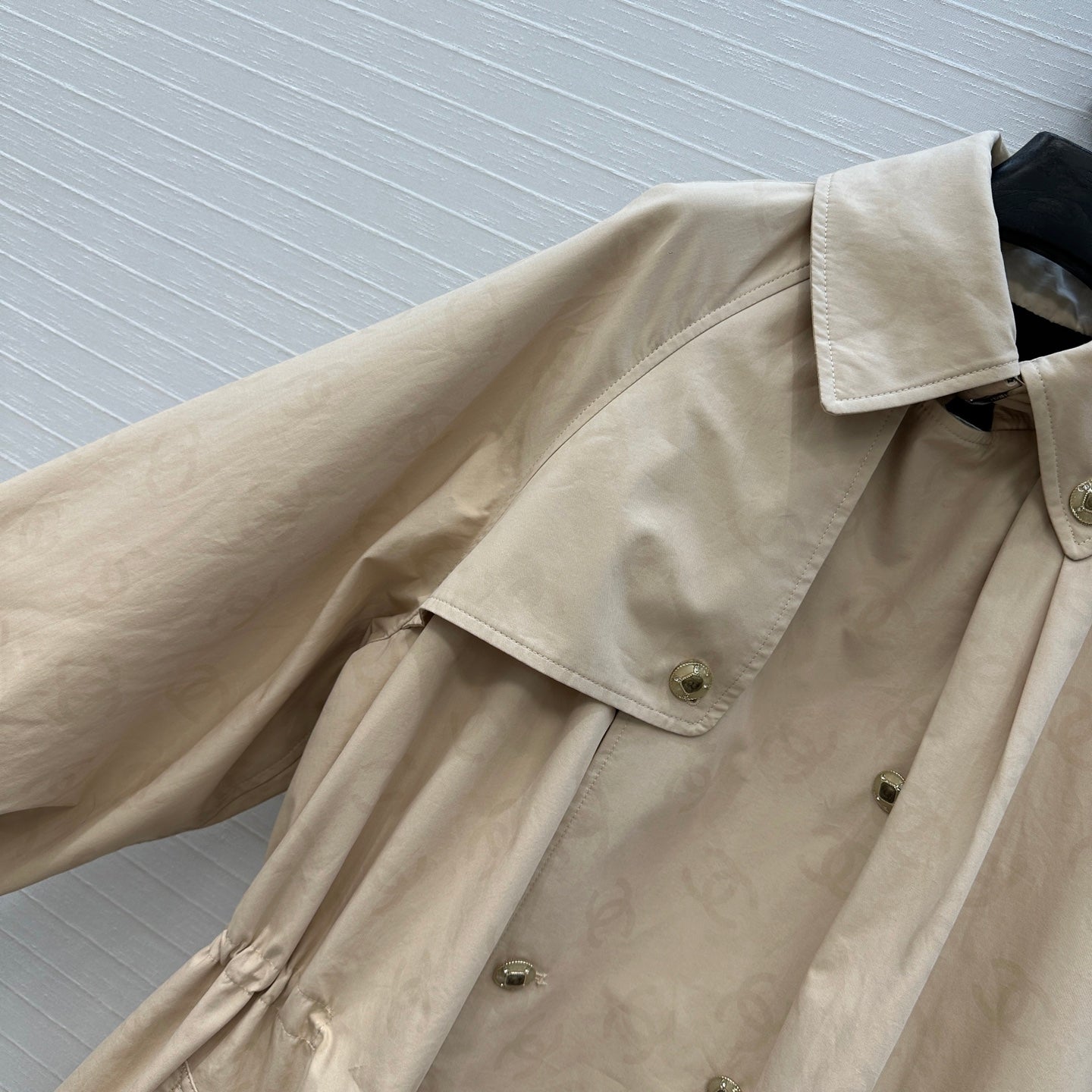 Chan 25fw printed trench coat