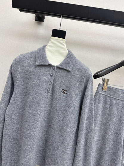 Chan 25fw knitted suit