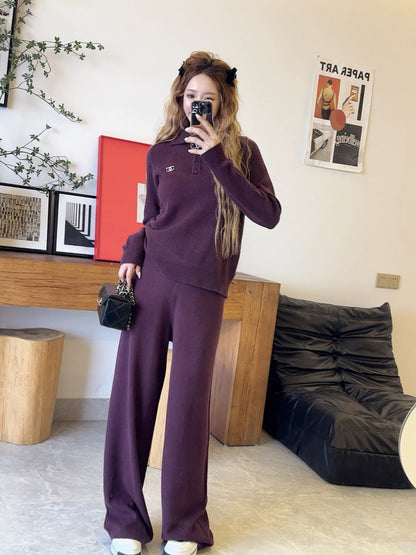 Chan 25fw knitted suit