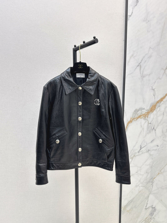 Chan 25fw leather jacket