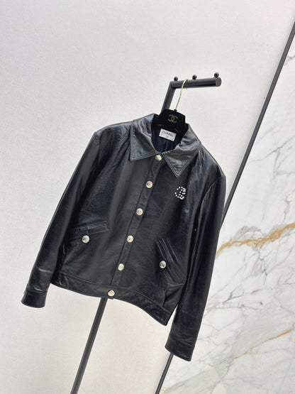 Chan 25fw leather jacket