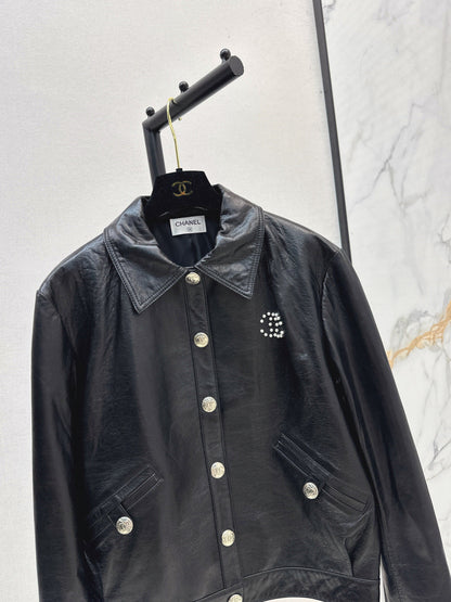 Chan 25fw leather jacket