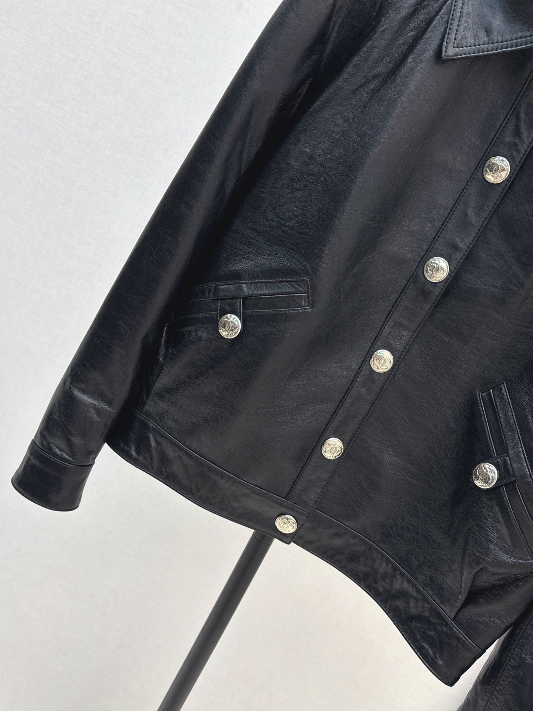 Chan 25fw leather jacket