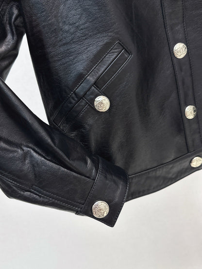 Chan 25fw leather jacket