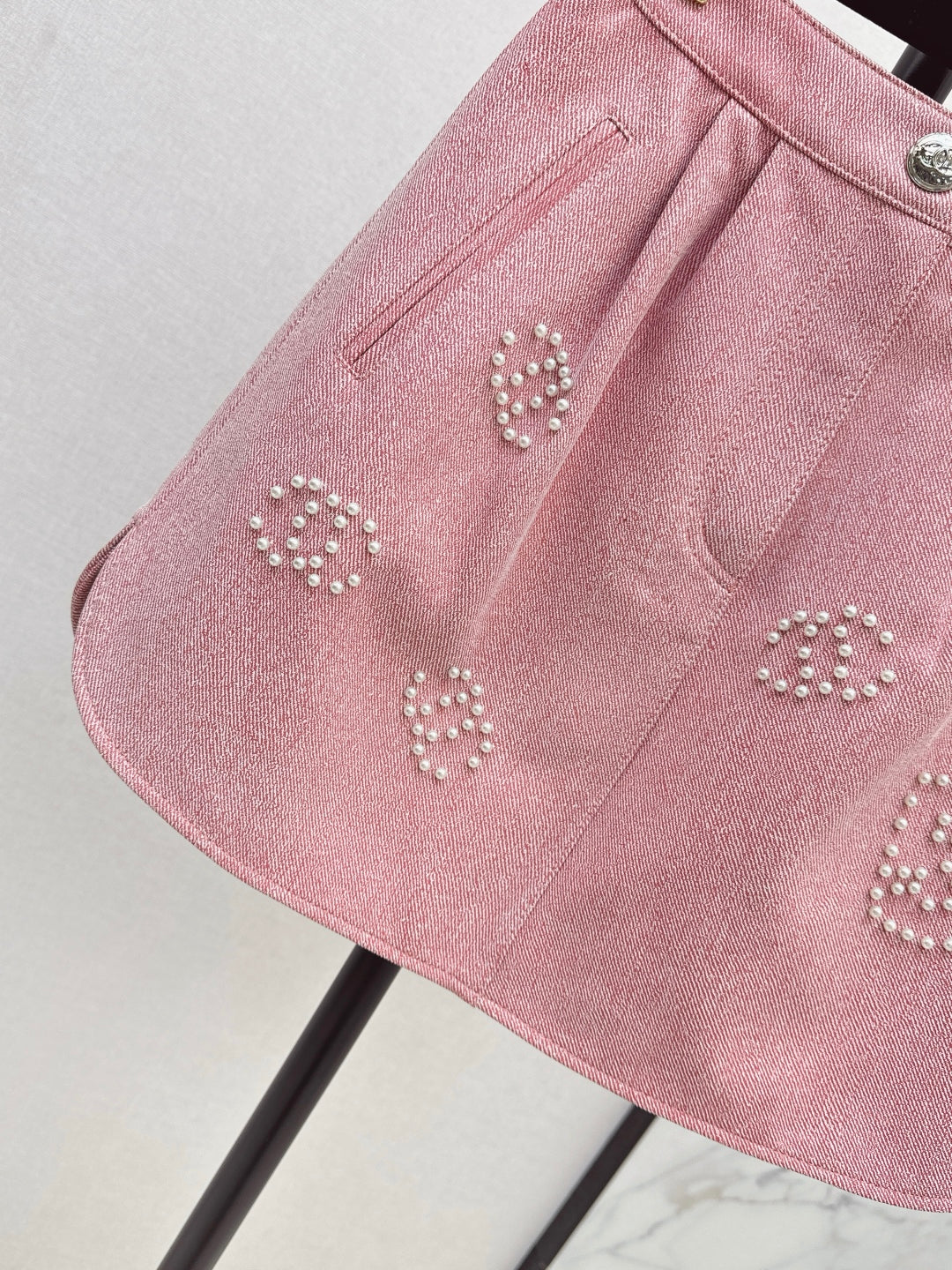 Chan 25fw leather skirt