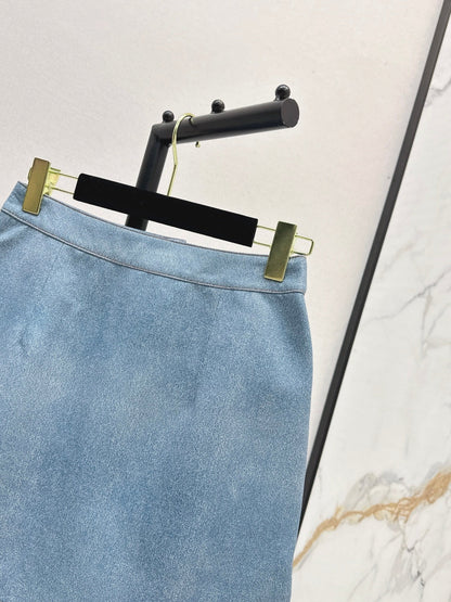 Chan 25fw leather skirt
