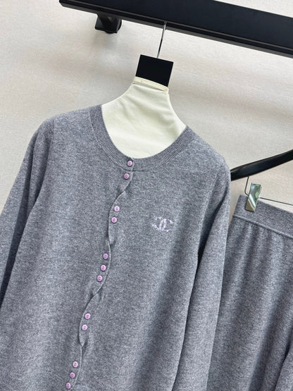 Chan 25fw knitted suit