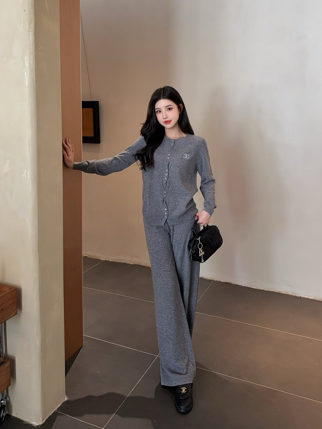 Chan 25fw knitted suit