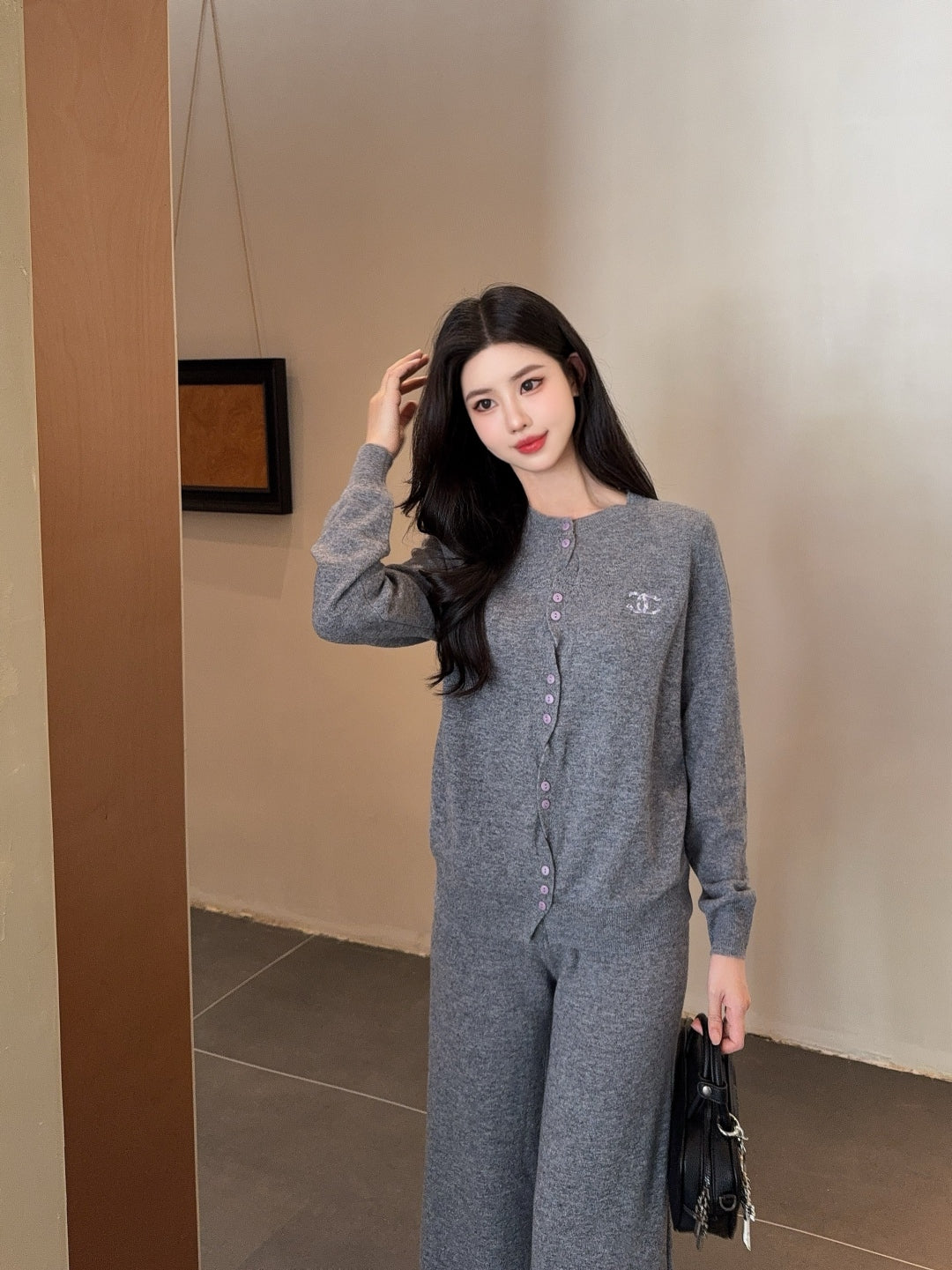 Chan 25fw knitted suit