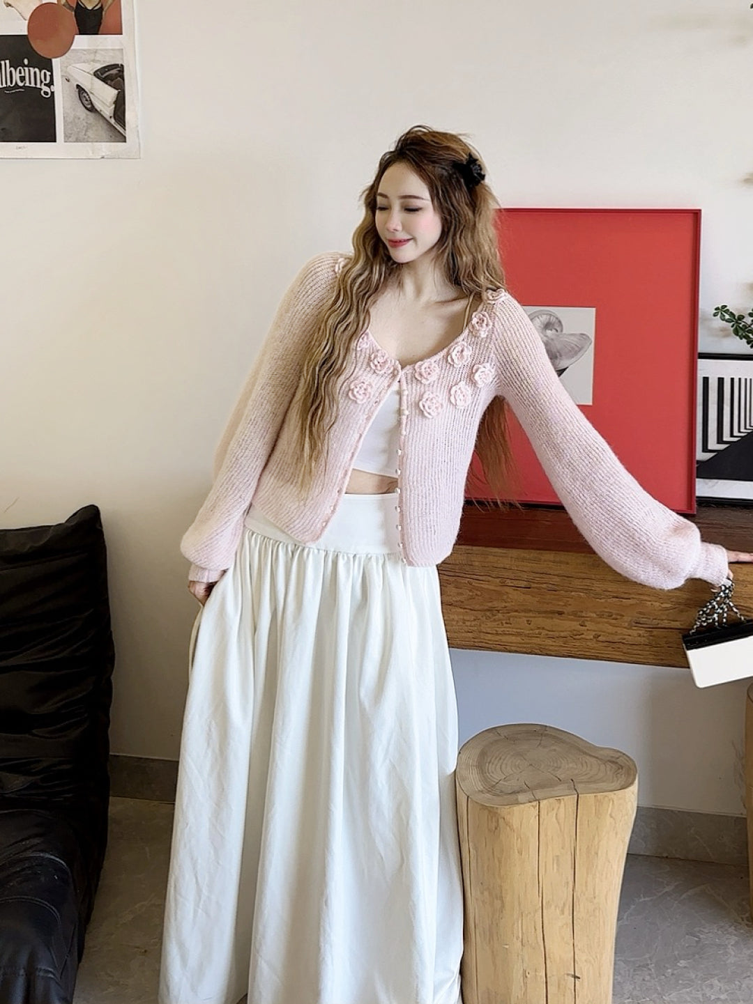 Chan 25fw knitted cardigan