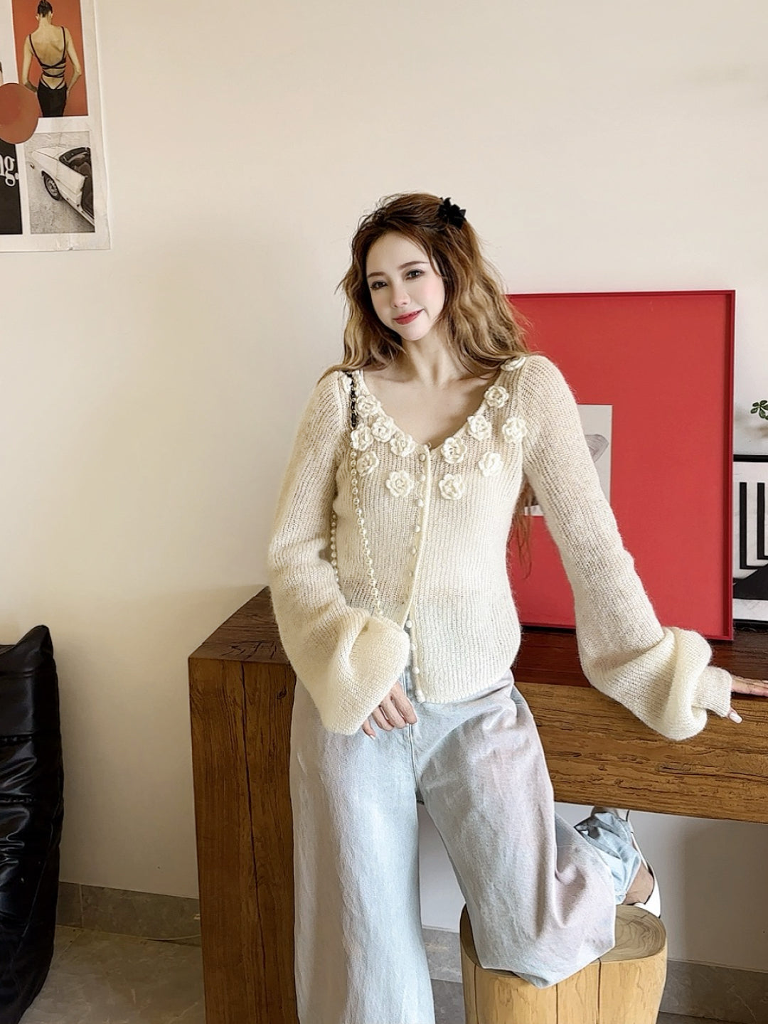 Chan 25fw knitted cardigan