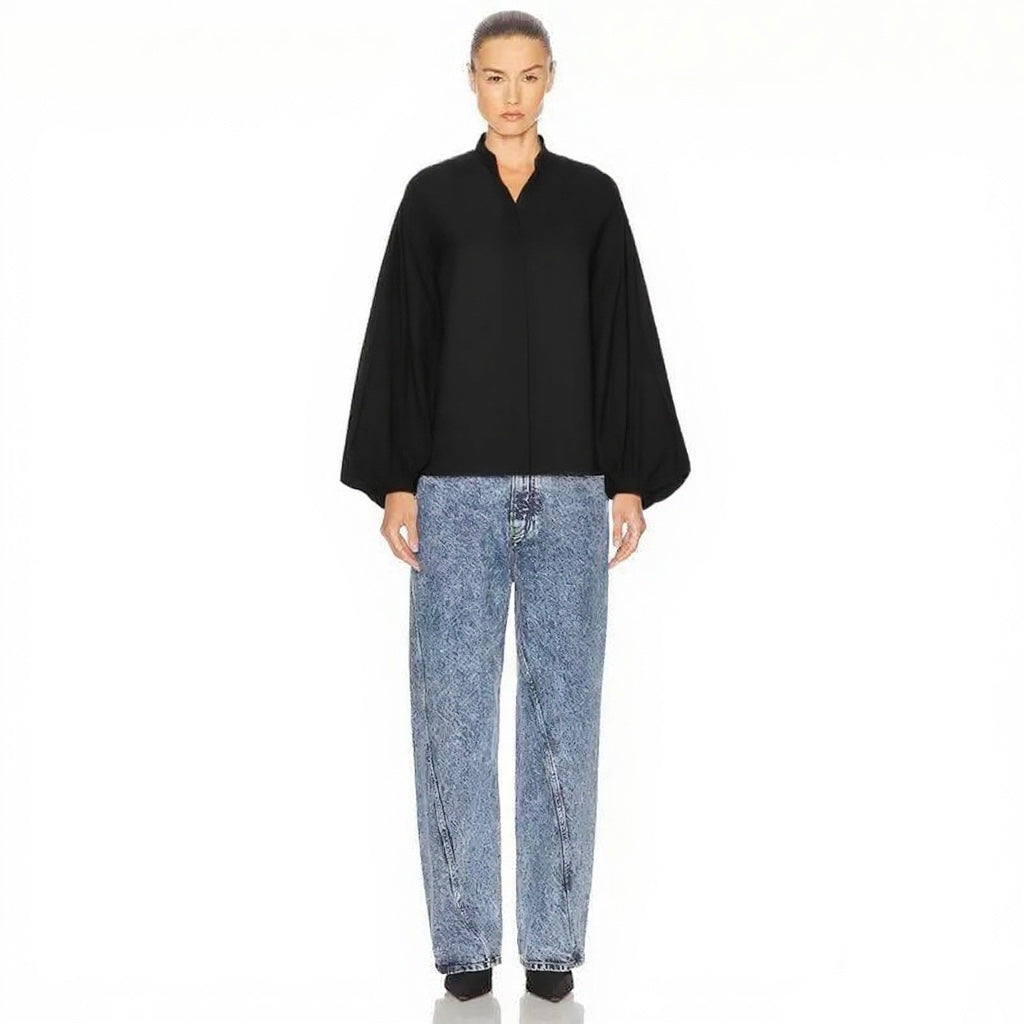 Alai 25fw pleated shirt