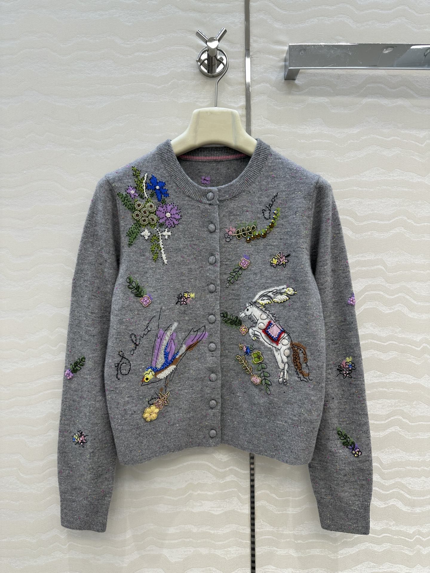 Er 25fw embroidered cardigan
