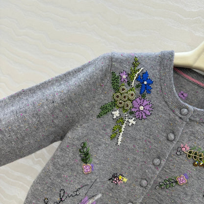 Er 25fw embroidered cardigan
