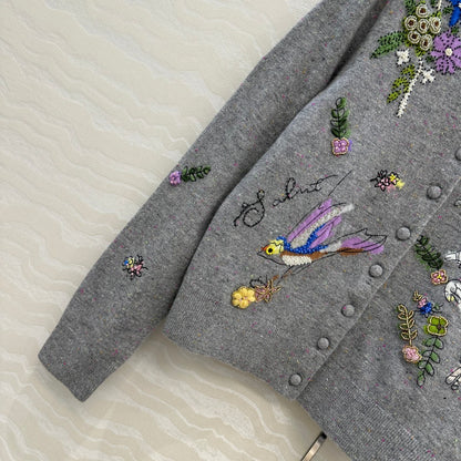 Er 25fw embroidered cardigan