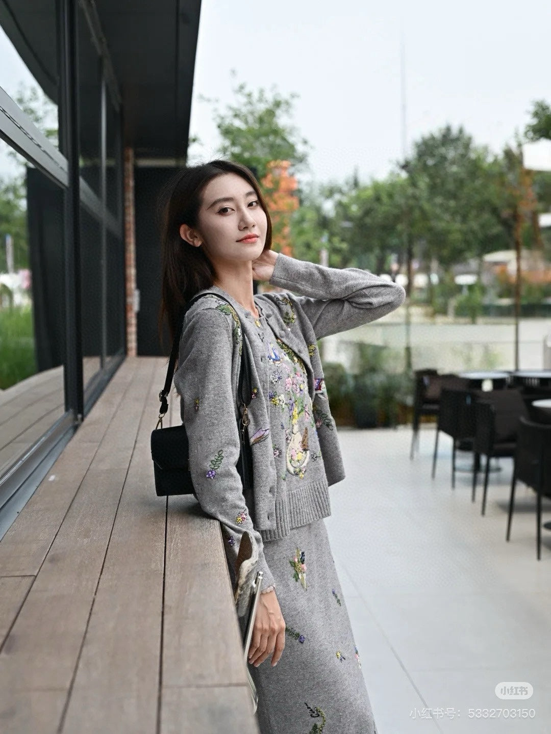 Er 25fw embroidered cardigan