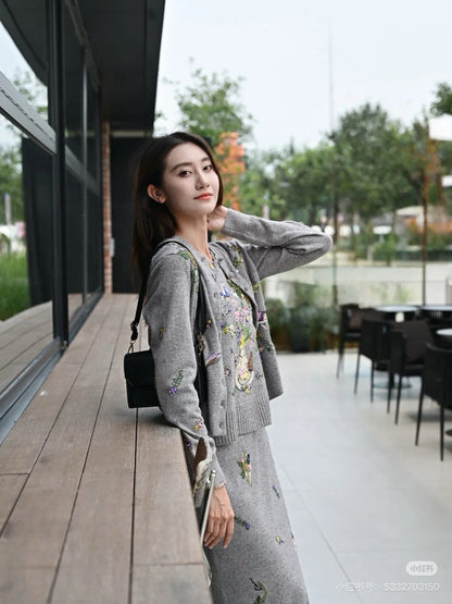 Er 25fw embroidered cardigan
