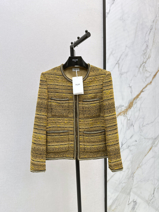 Chan 25fw chain-trimmed jacket