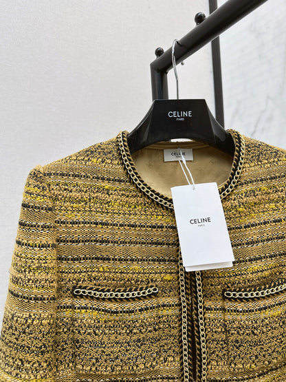 Chan 25fw chain-trimmed jacket