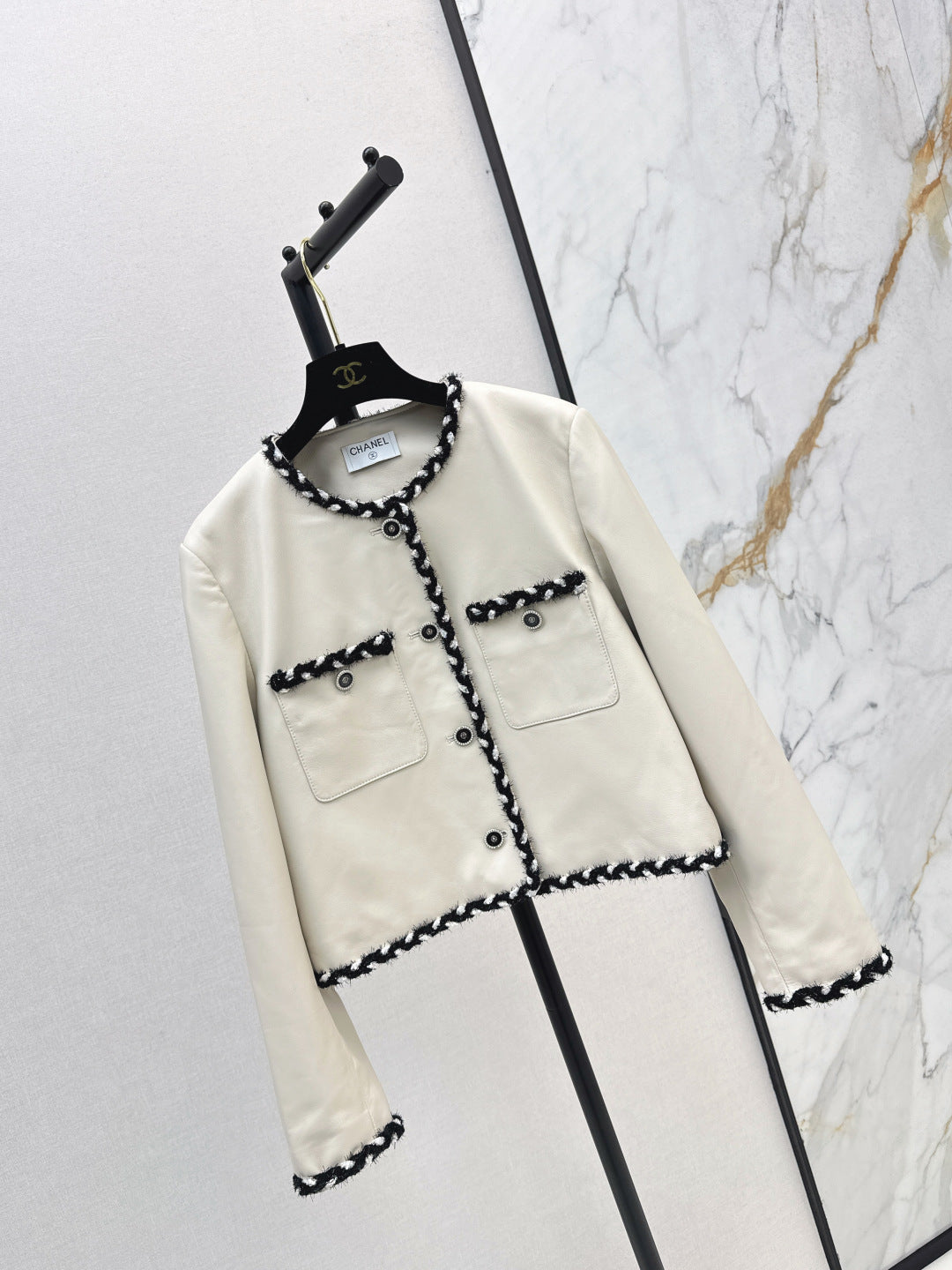 Chan 25fw leather jacket
