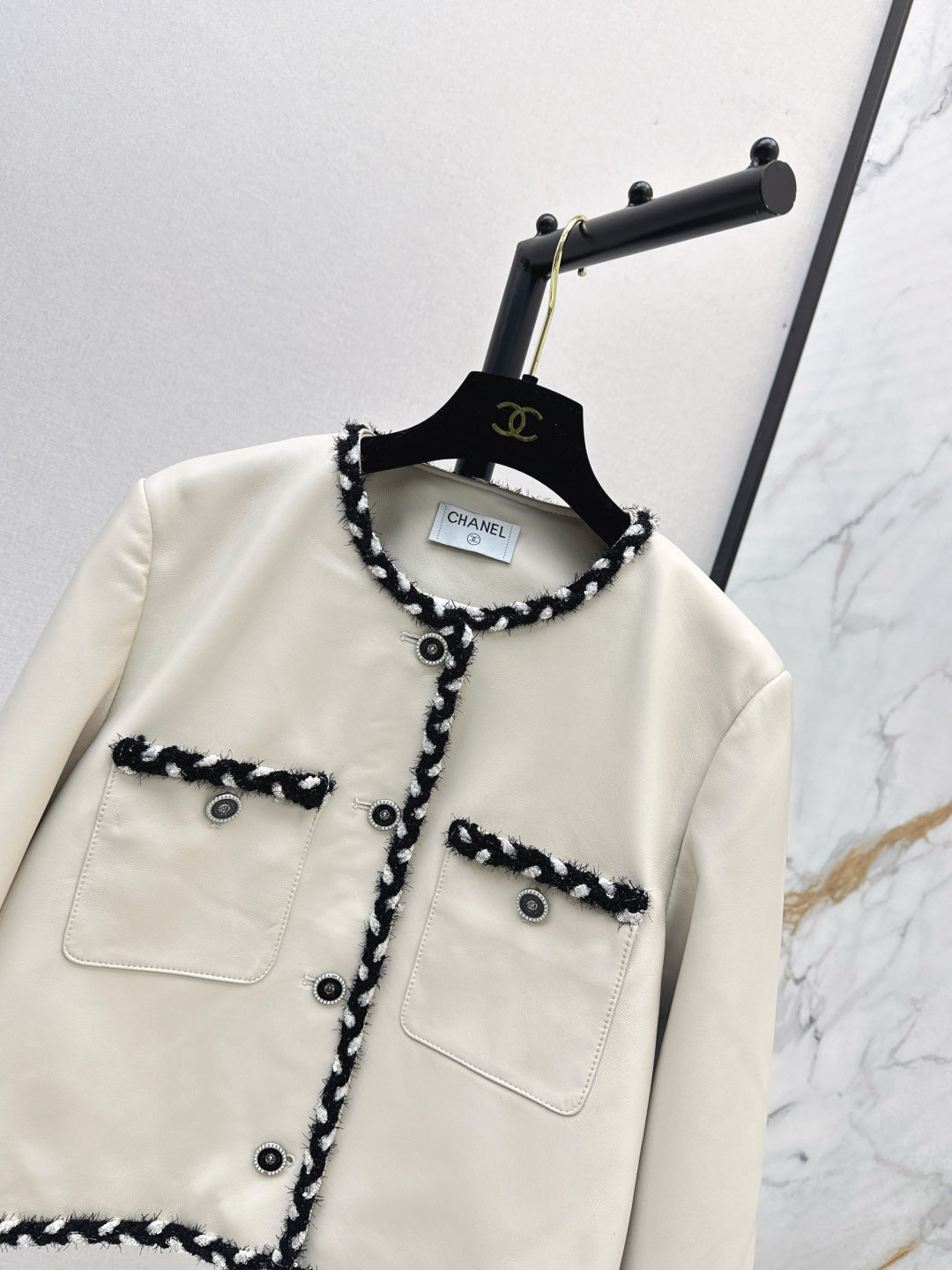 Chan 25fw leather jacket