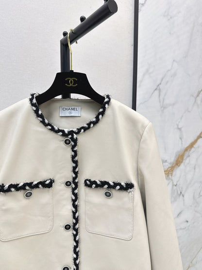 Chan 25fw leather jacket