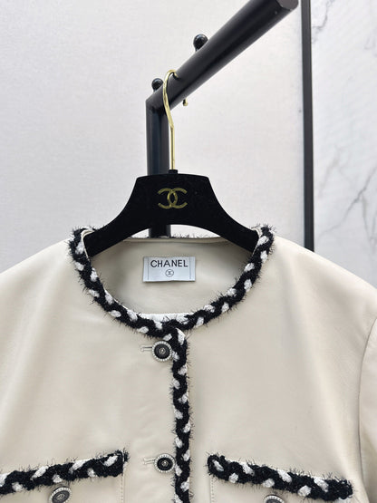 Chan 25fw leather jacket