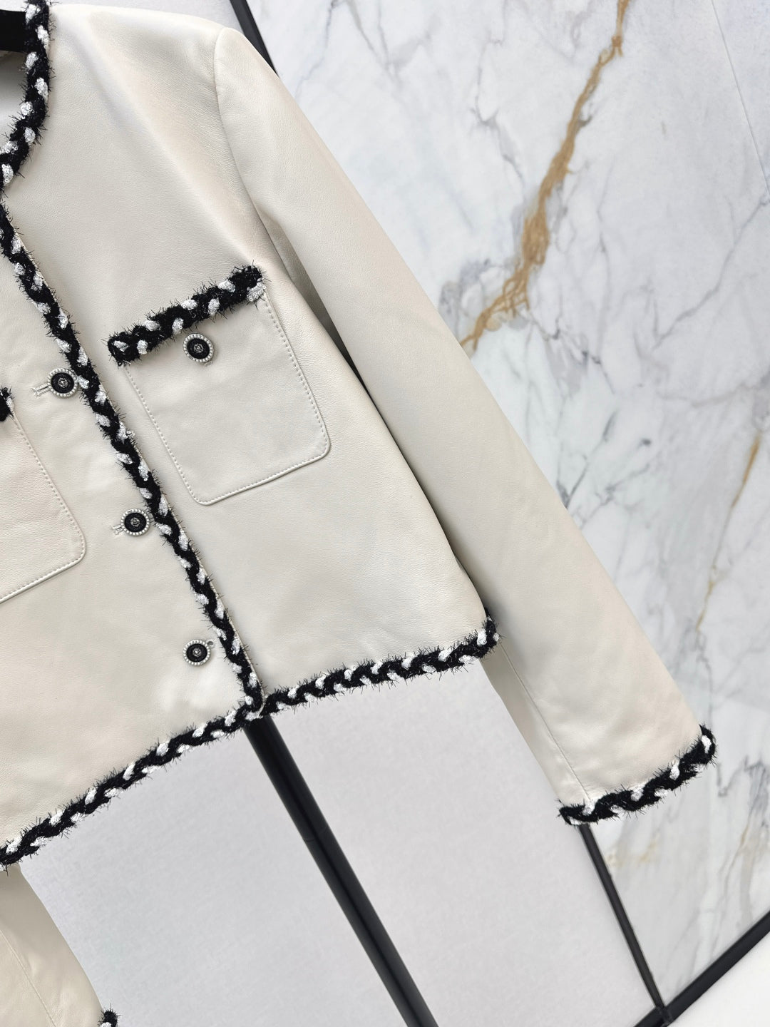 Chan 25fw leather jacket