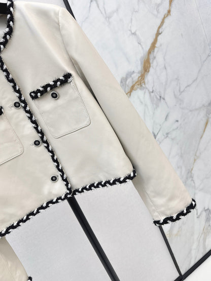 Chan 25fw leather jacket