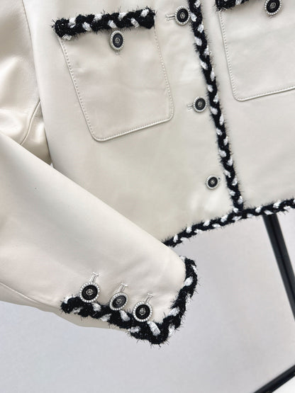 Chan 25fw leather jacket