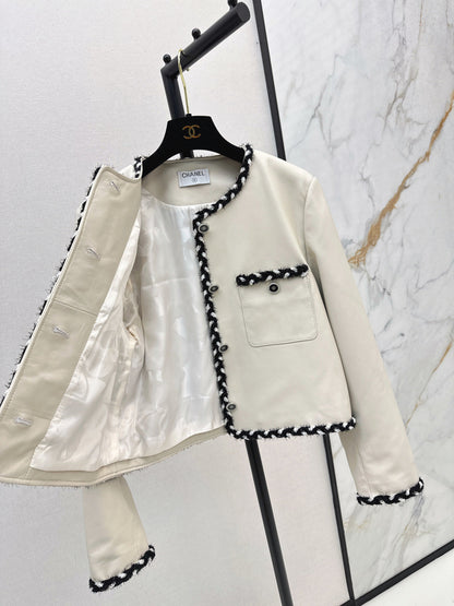 Chan 25fw leather jacket