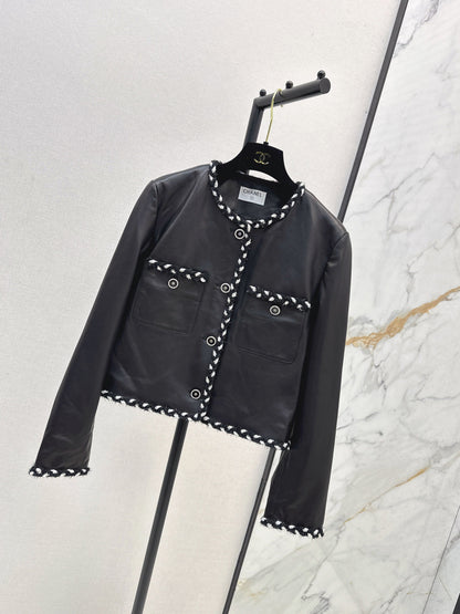 Chan 25fw leather jacket