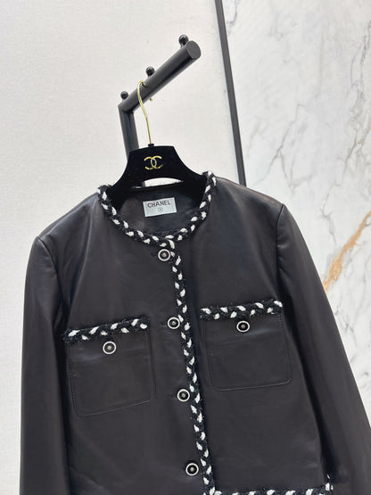 Chan 25fw leather jacket