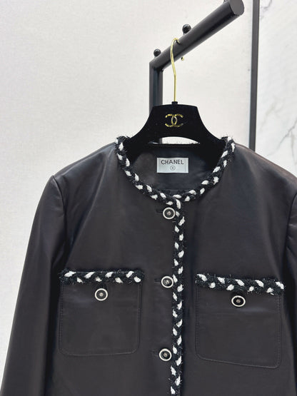 Chan 25fw leather jacket