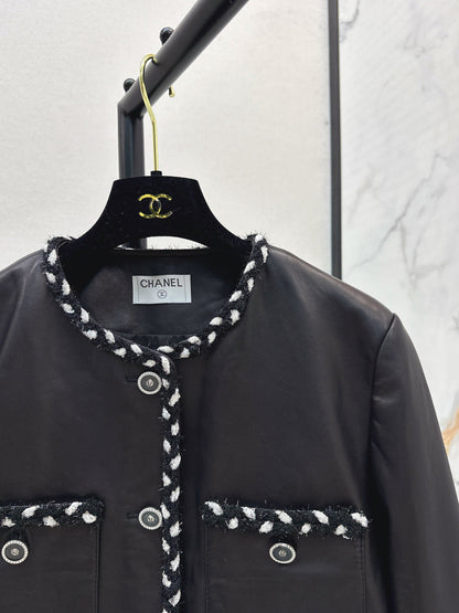 Chan 25fw leather jacket