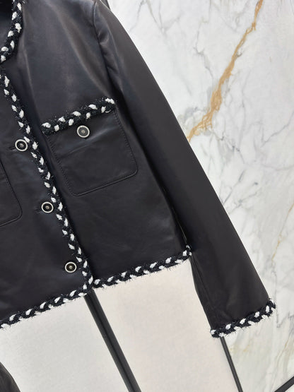 Chan 25fw leather jacket