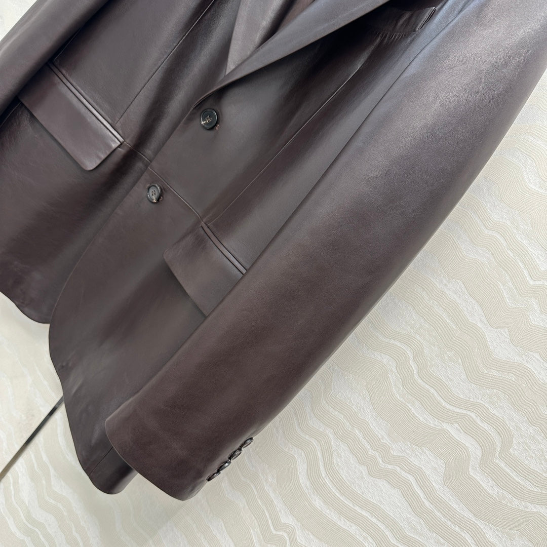 Saint 25fw leather jacket