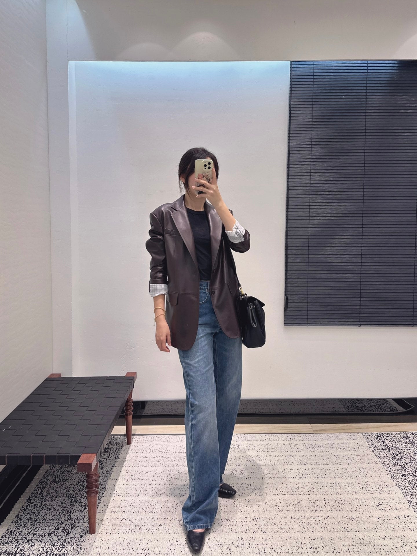 Saint 25fw leather jacket