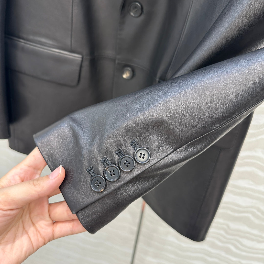 Saint 25fw leather jacket
