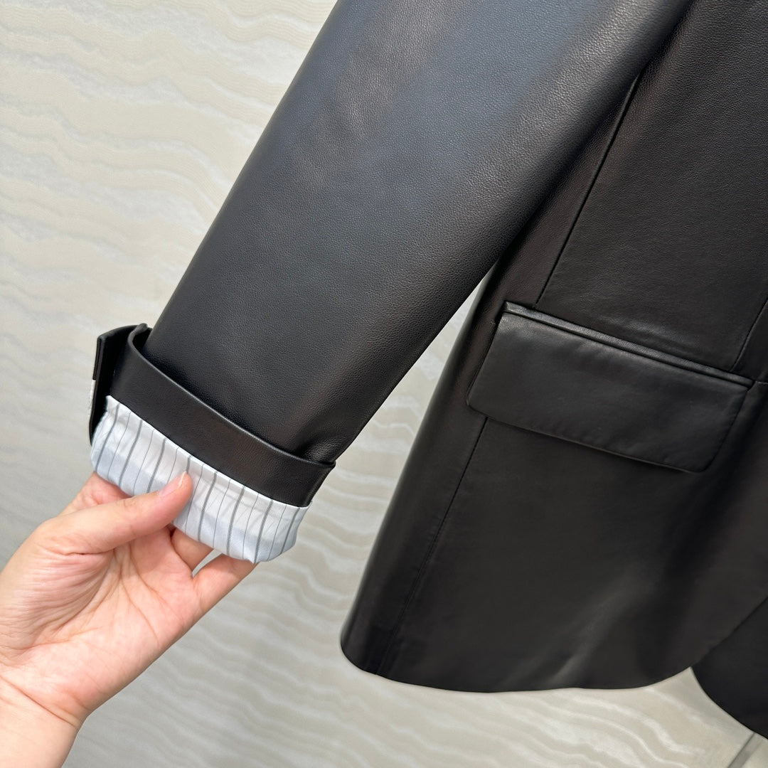 Saint 25fw leather jacket