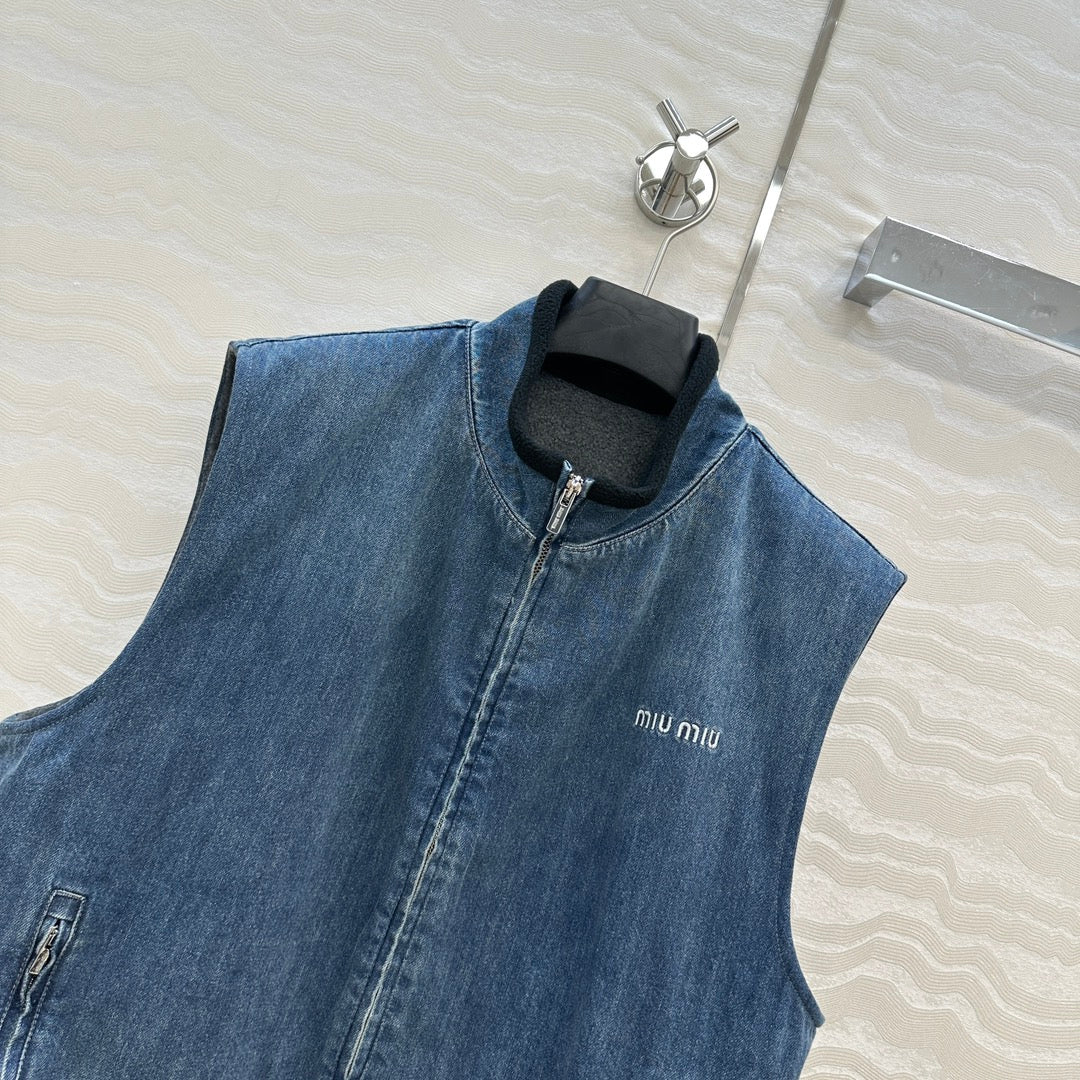 Miu 25fw denim vest